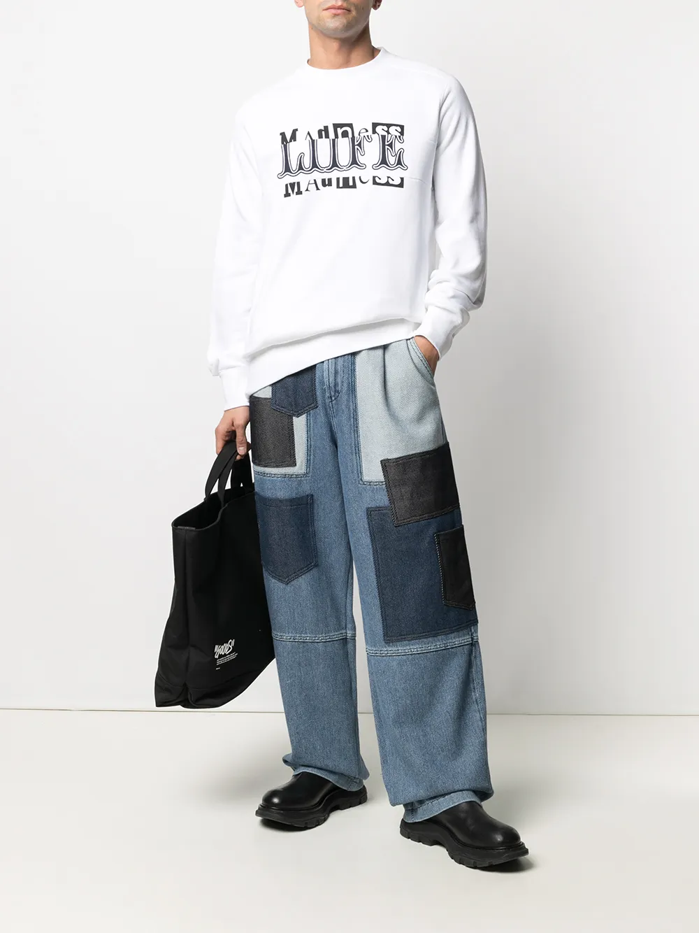 фото Sacai толстовка с графичным принтом
