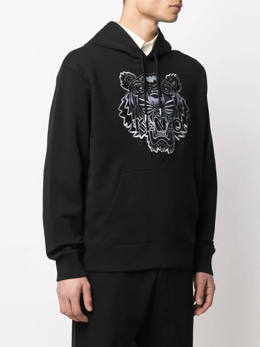 фото Kenzo толстовка kampus с вышивкой tiger и капюшоном