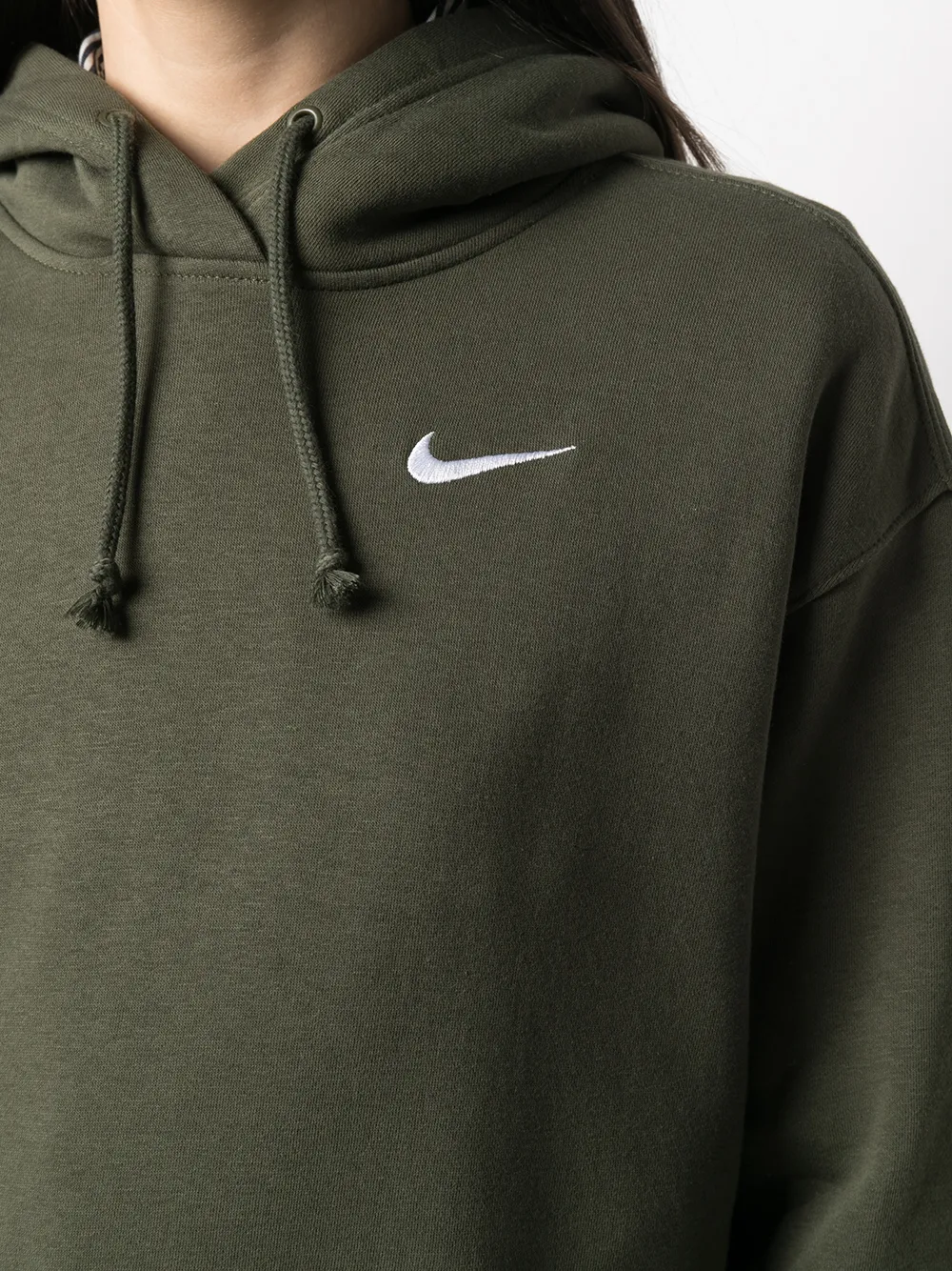 фото Nike худи с отделкой в рубчик с вышитым логотипом