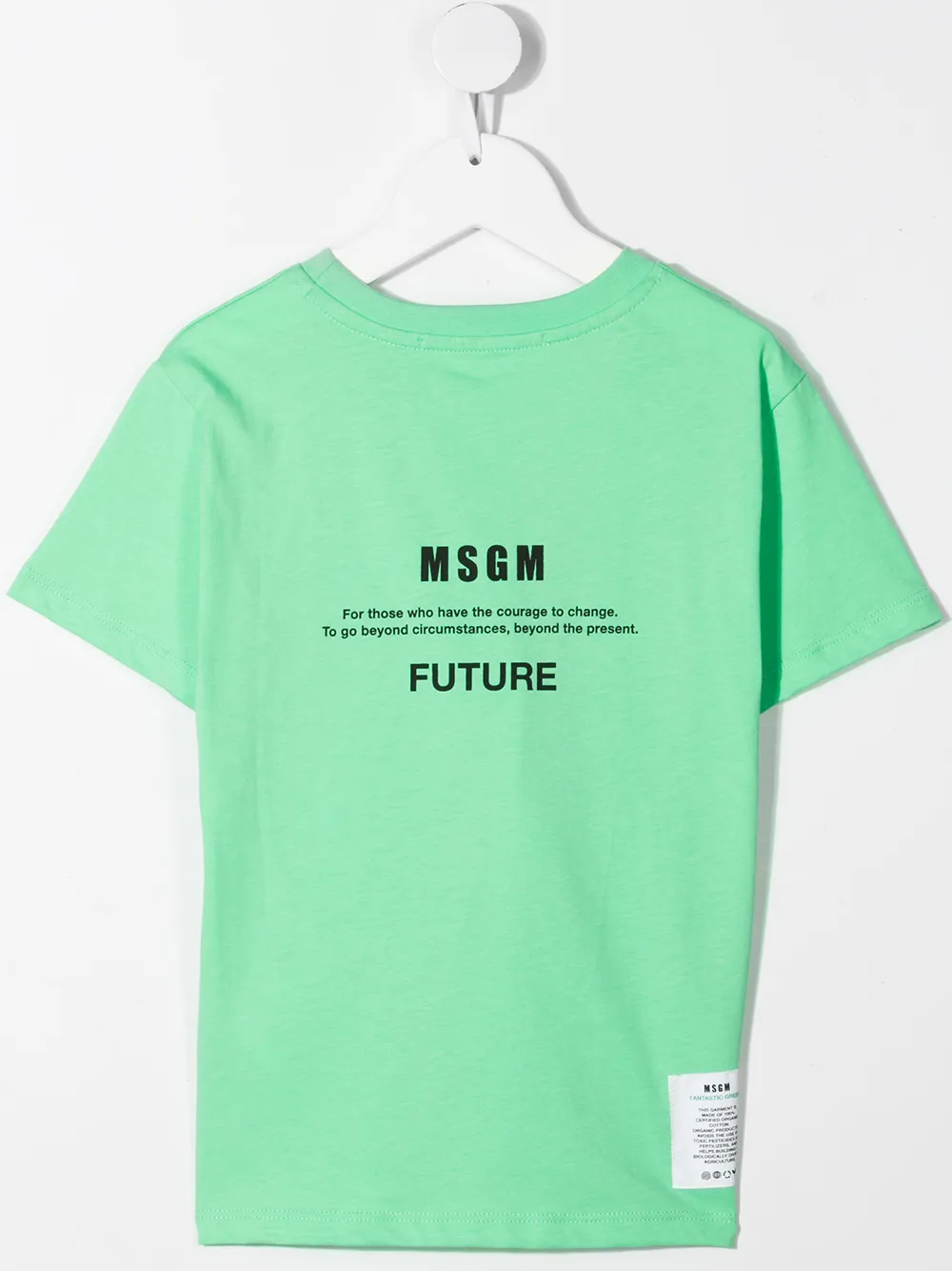 фото Msgm kids футболка с короткими рукавами и логотипом