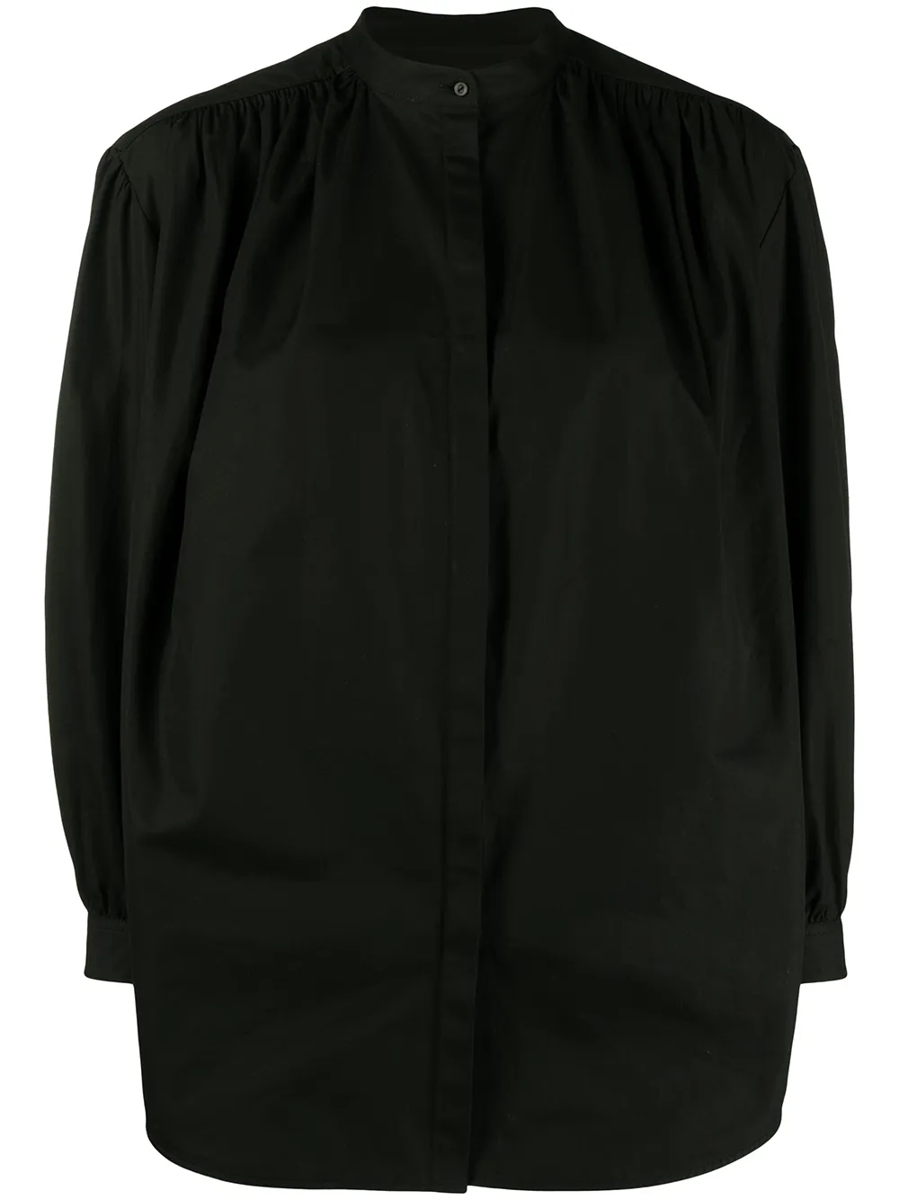 фото Jil sander рубашка без воротника с пышными рукавами