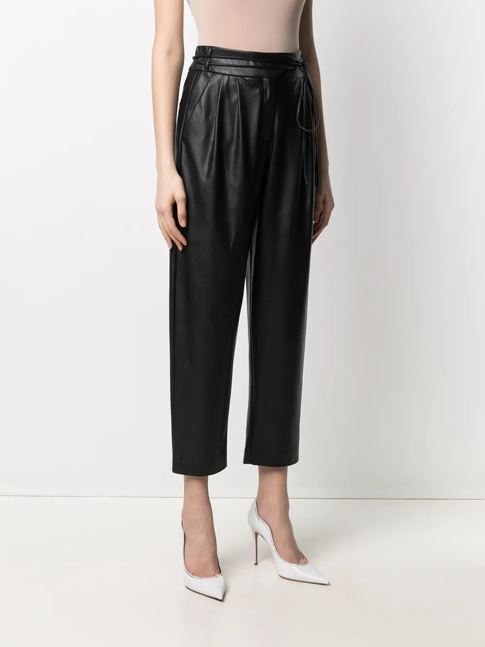 фото Pinko зауженные брюки из искусственной кожи
