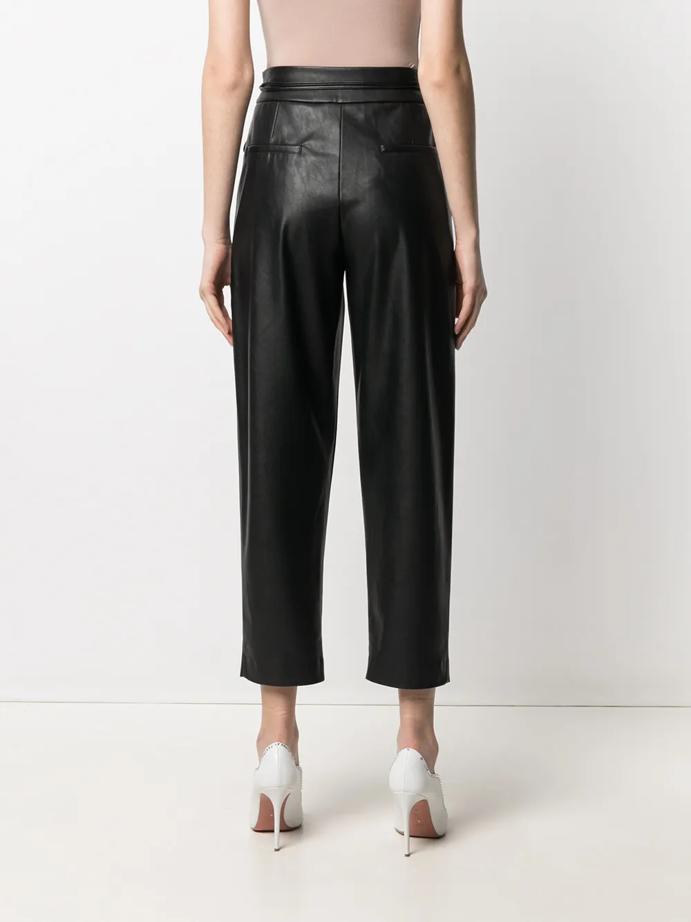 фото Pinko зауженные брюки из искусственной кожи