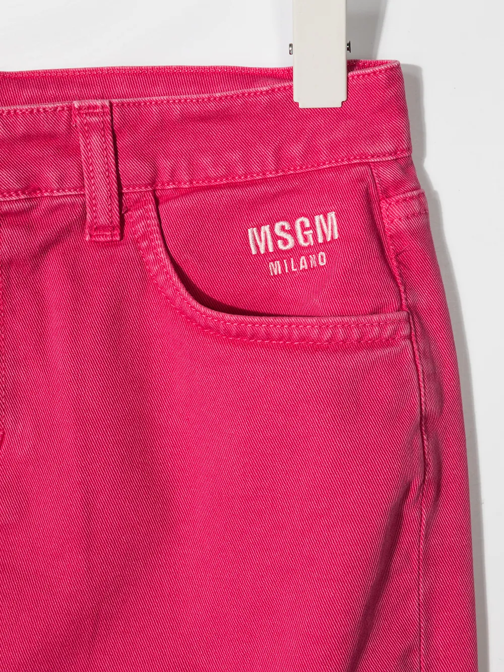 фото Msgm kids джинсовая юбка с вышитым логотипом