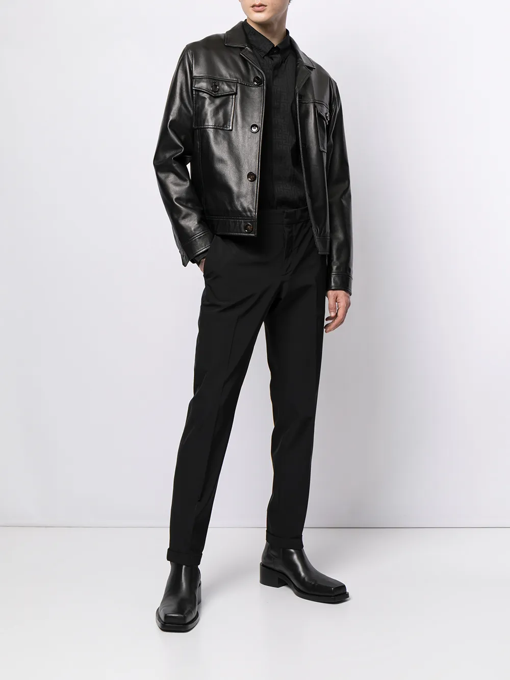 фото Balmain рубашка с длинными рукавами и монограммой