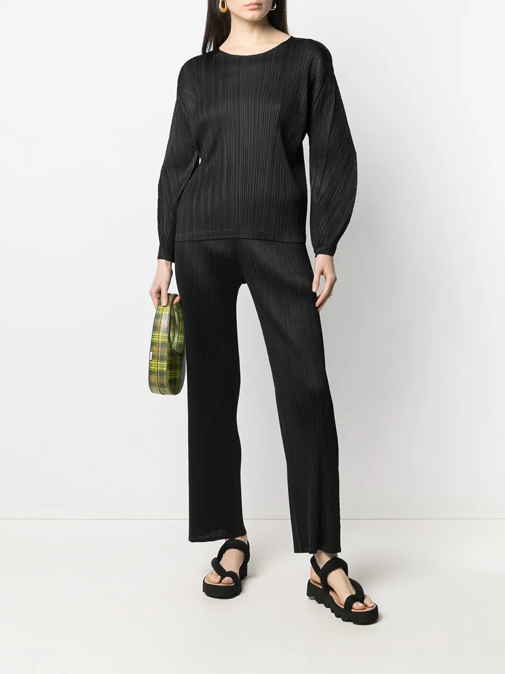 фото Pleats please issey miyake плиссированный топ с длинными рукавами