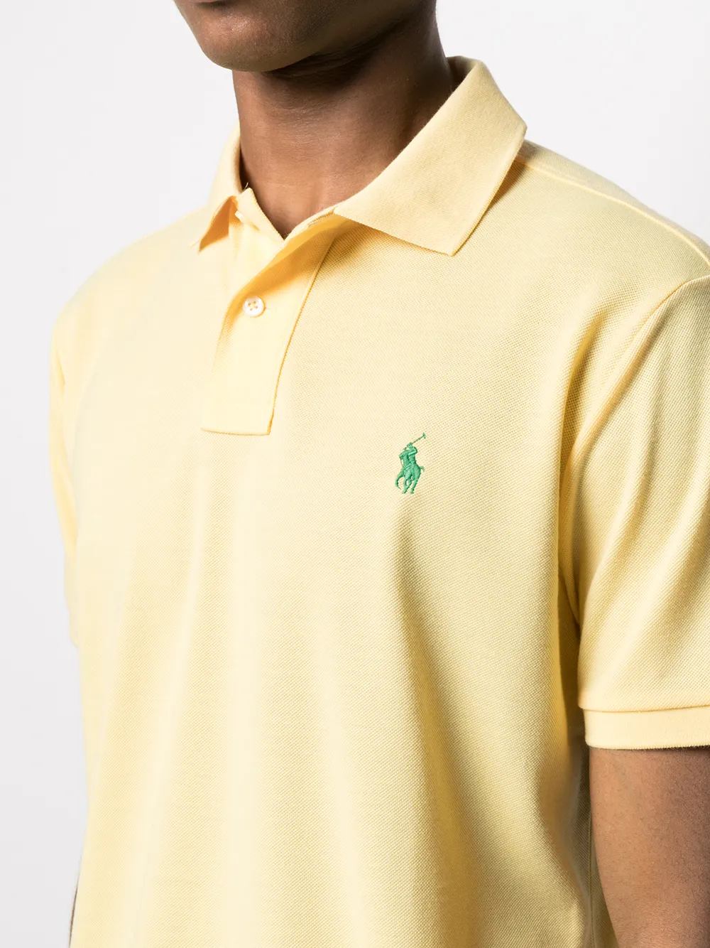 фото Polo ralph lauren рубашка поло узкого кроя с вышитым логотипом