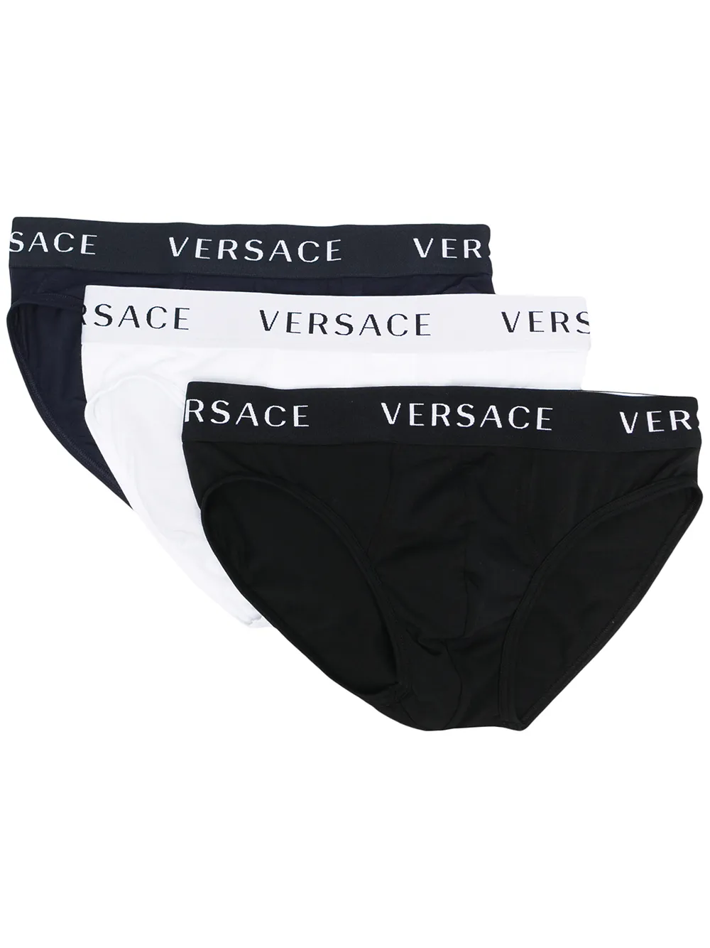 фото Versace комплект из трех трусов-брифов с логотипом