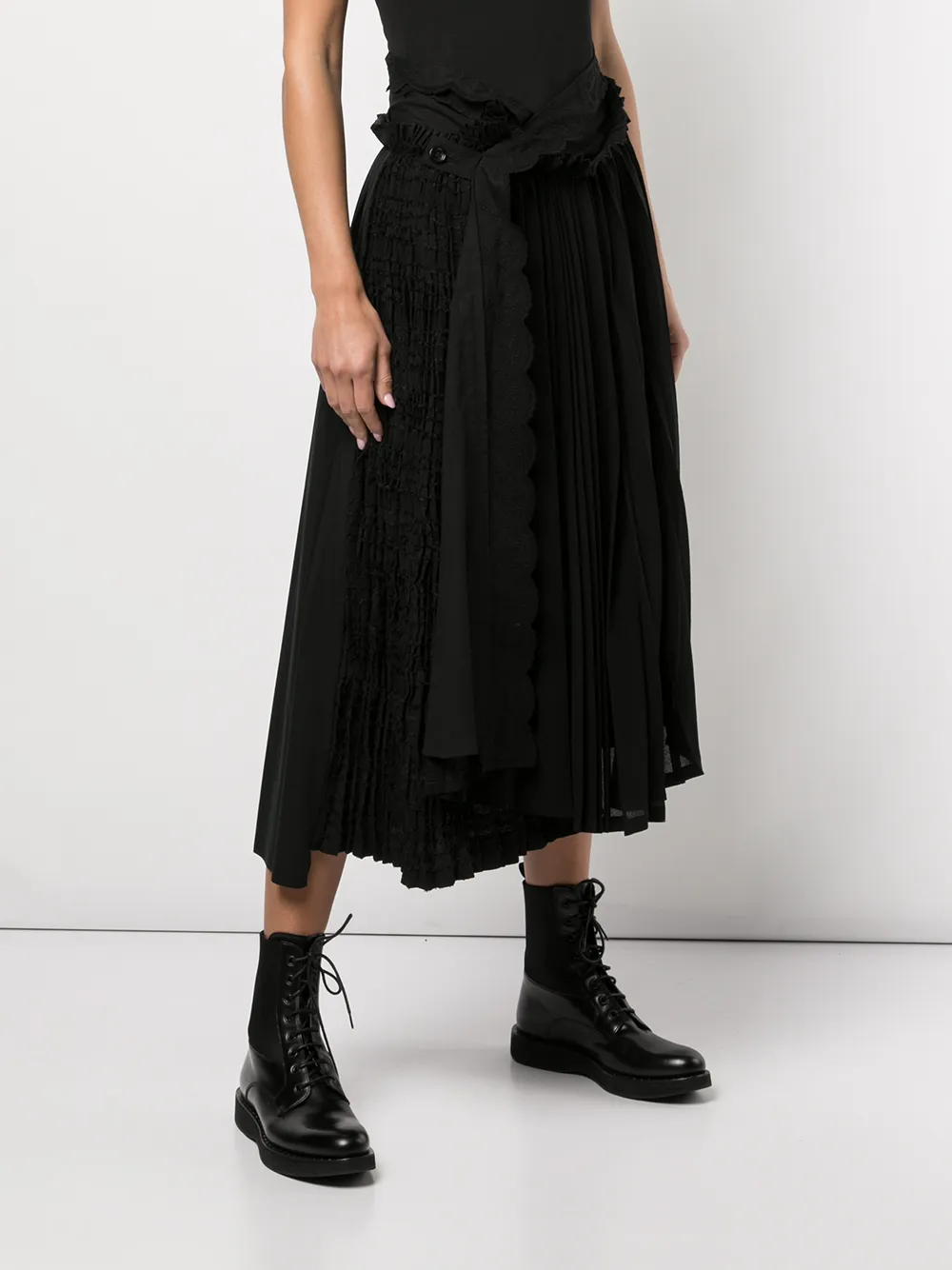 фото Comme des garçons tricot плиссированная юбка миди