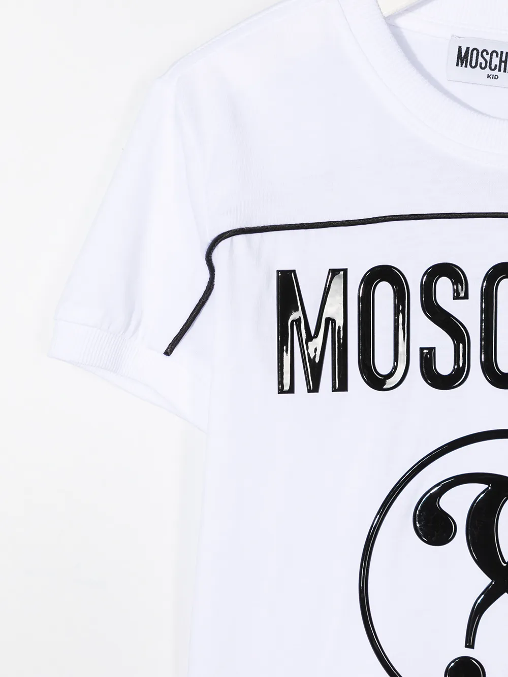 фото Moschino kids футболка с принтом double question mark