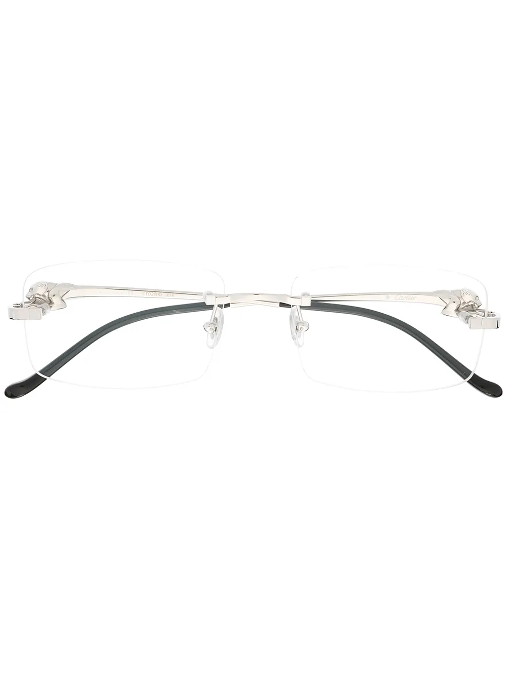 фото Cartier eyewear очки panthère в прямоугольной оправе