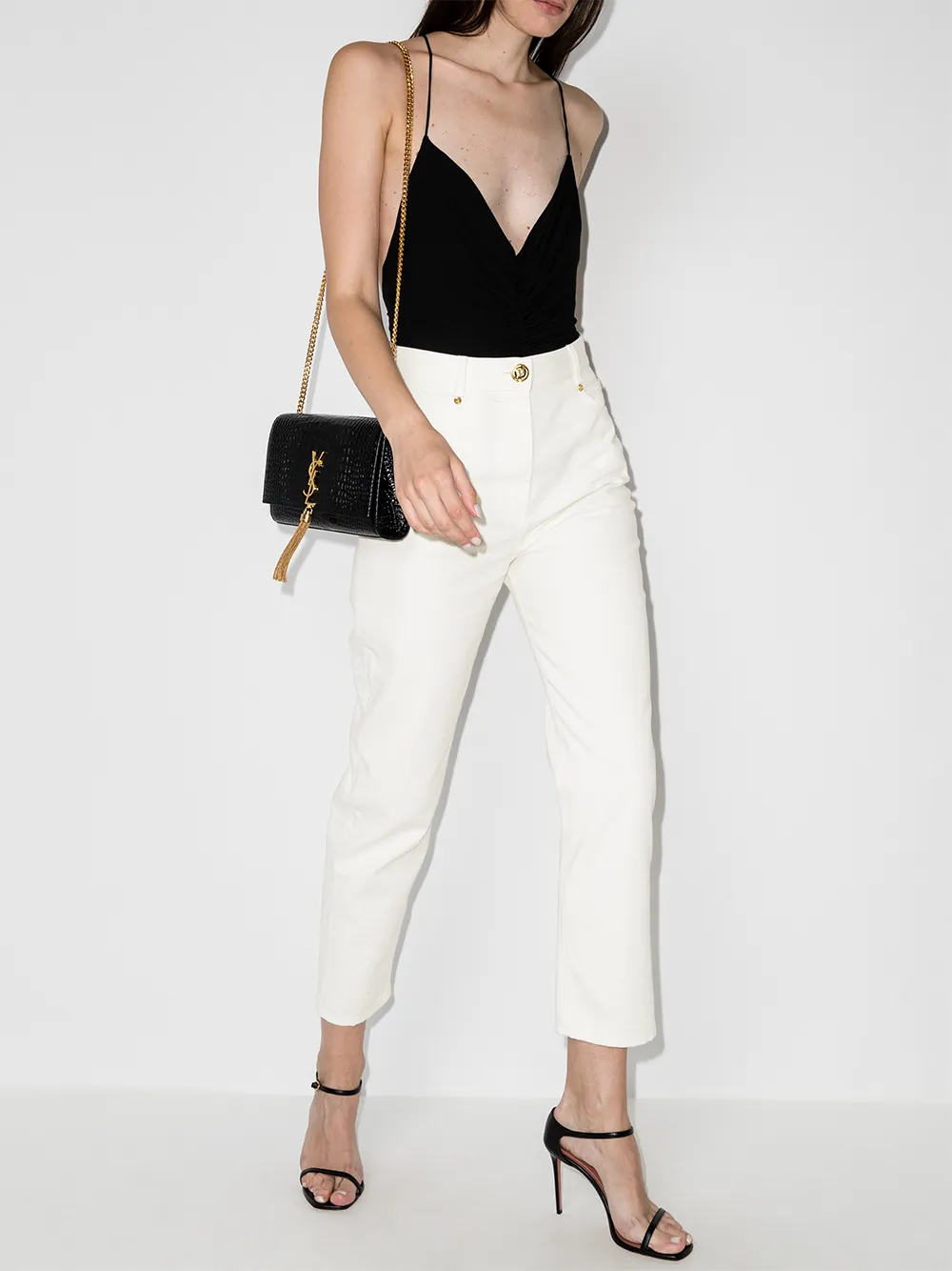 фото Balmain зауженные джинсы с завышенной талией