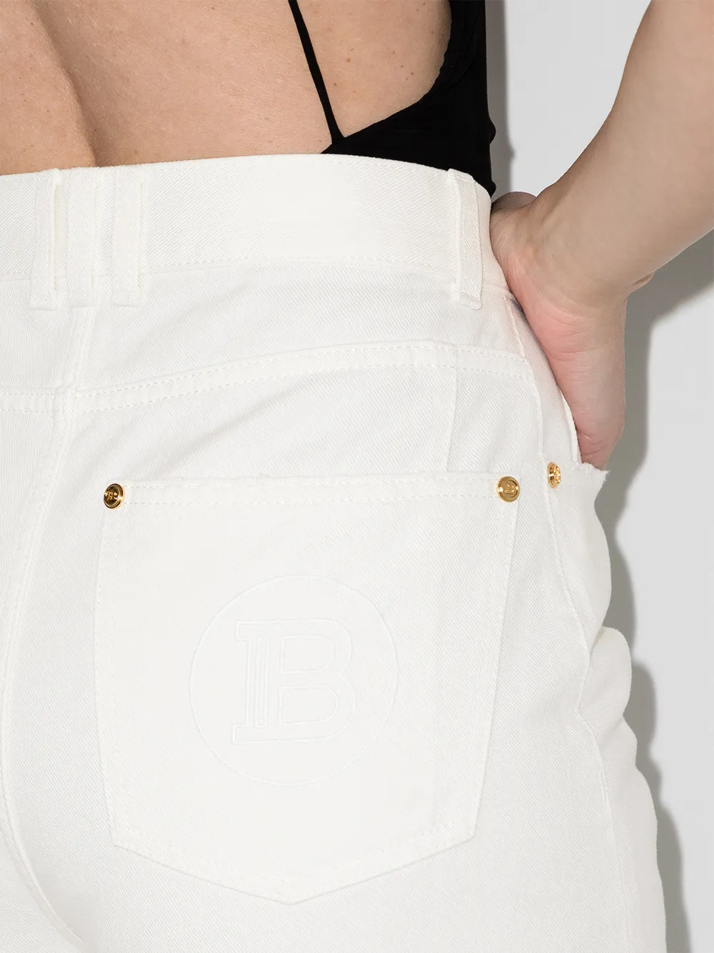 фото Balmain зауженные джинсы с завышенной талией