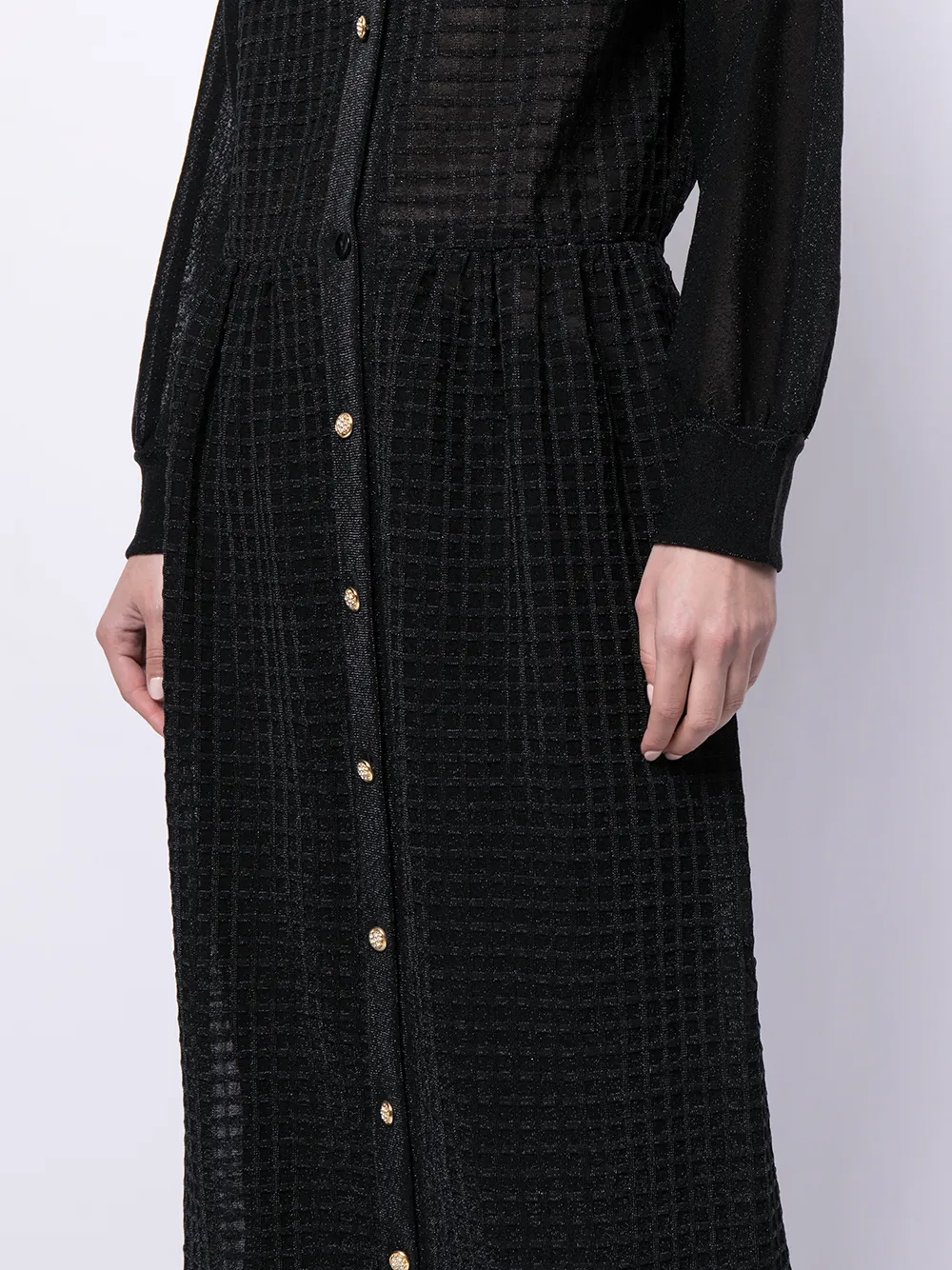 фото Lanvin pre-owned полупрозрачное платье-рубашка
