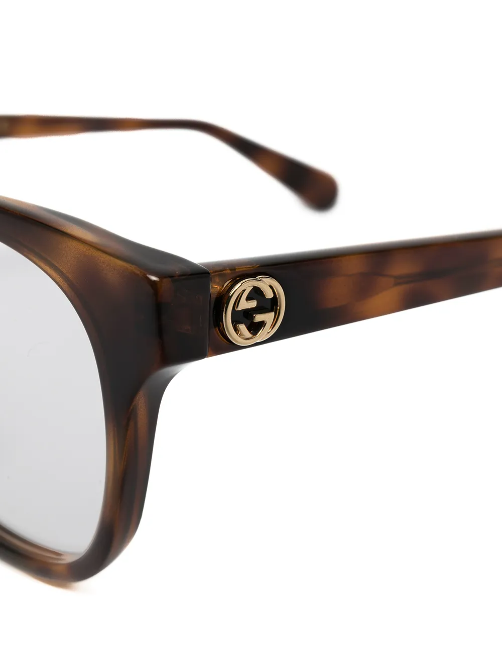 фото Gucci eyewear очки в круглой оправе черепаховой расцветки