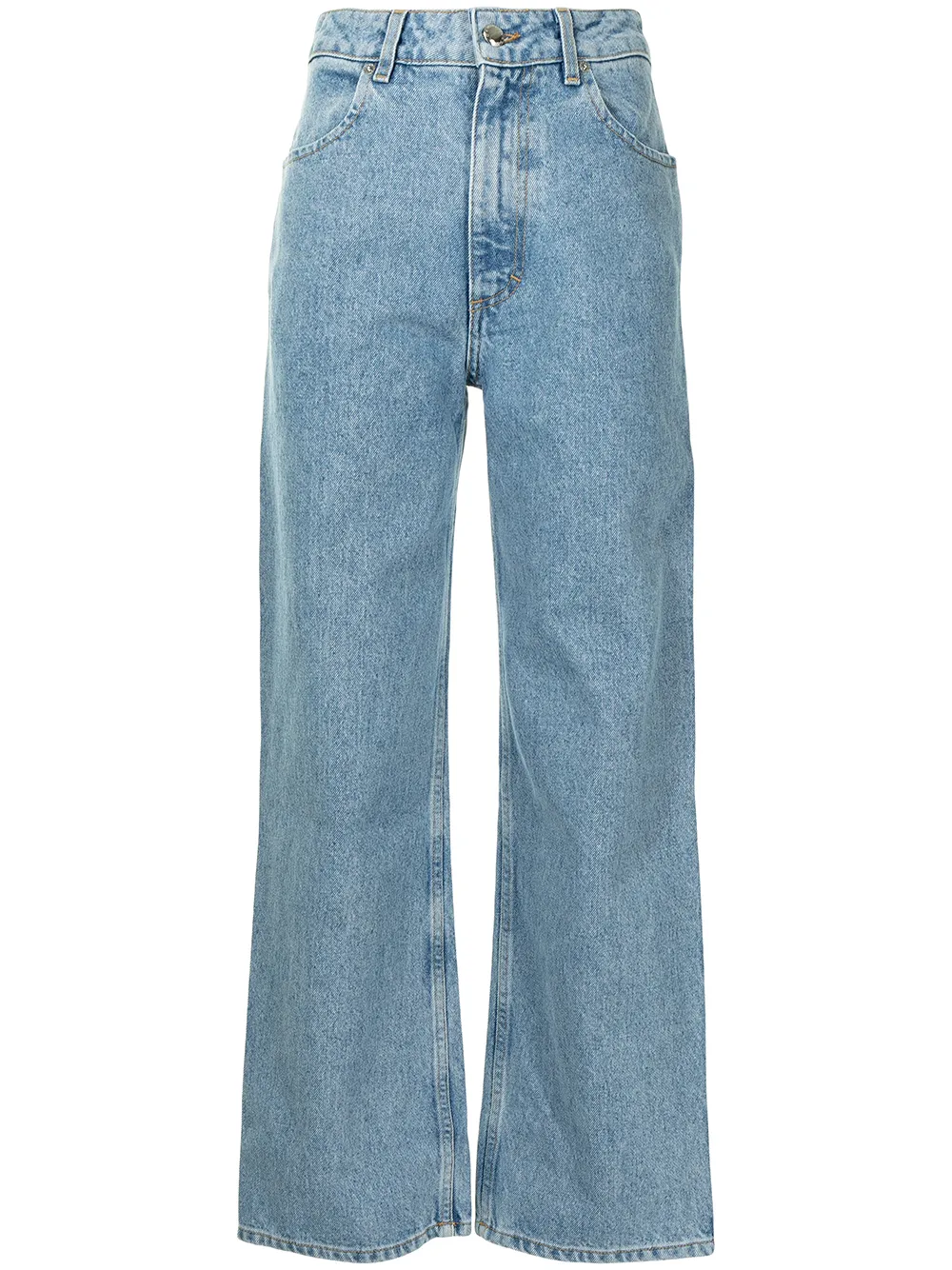 фото Eckhaus latta широкие джинсы с завышенной талией