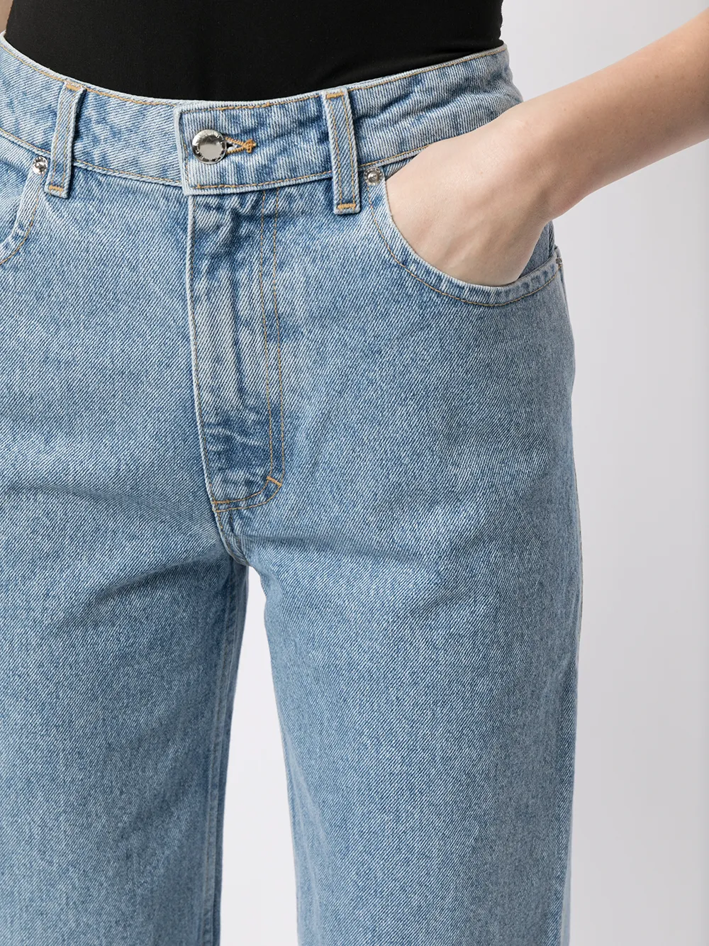 фото Eckhaus latta широкие джинсы с завышенной талией