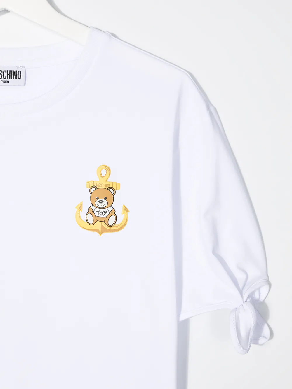 фото Moschino kids футболка с принтом teddy bear