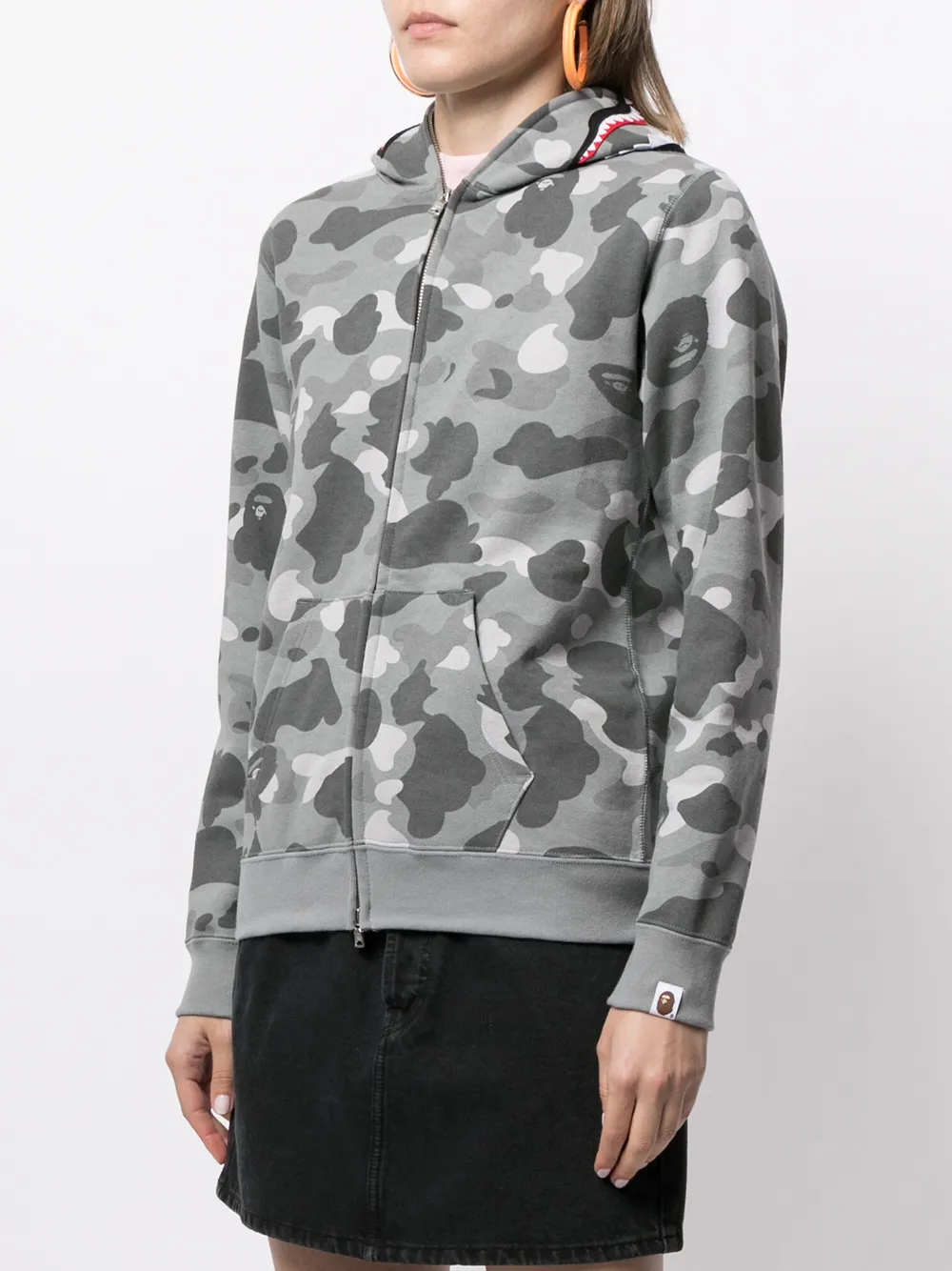 фото A bathing ape® худи camo shark на молнии