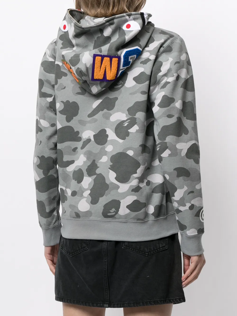 фото A bathing ape® худи camo shark на молнии