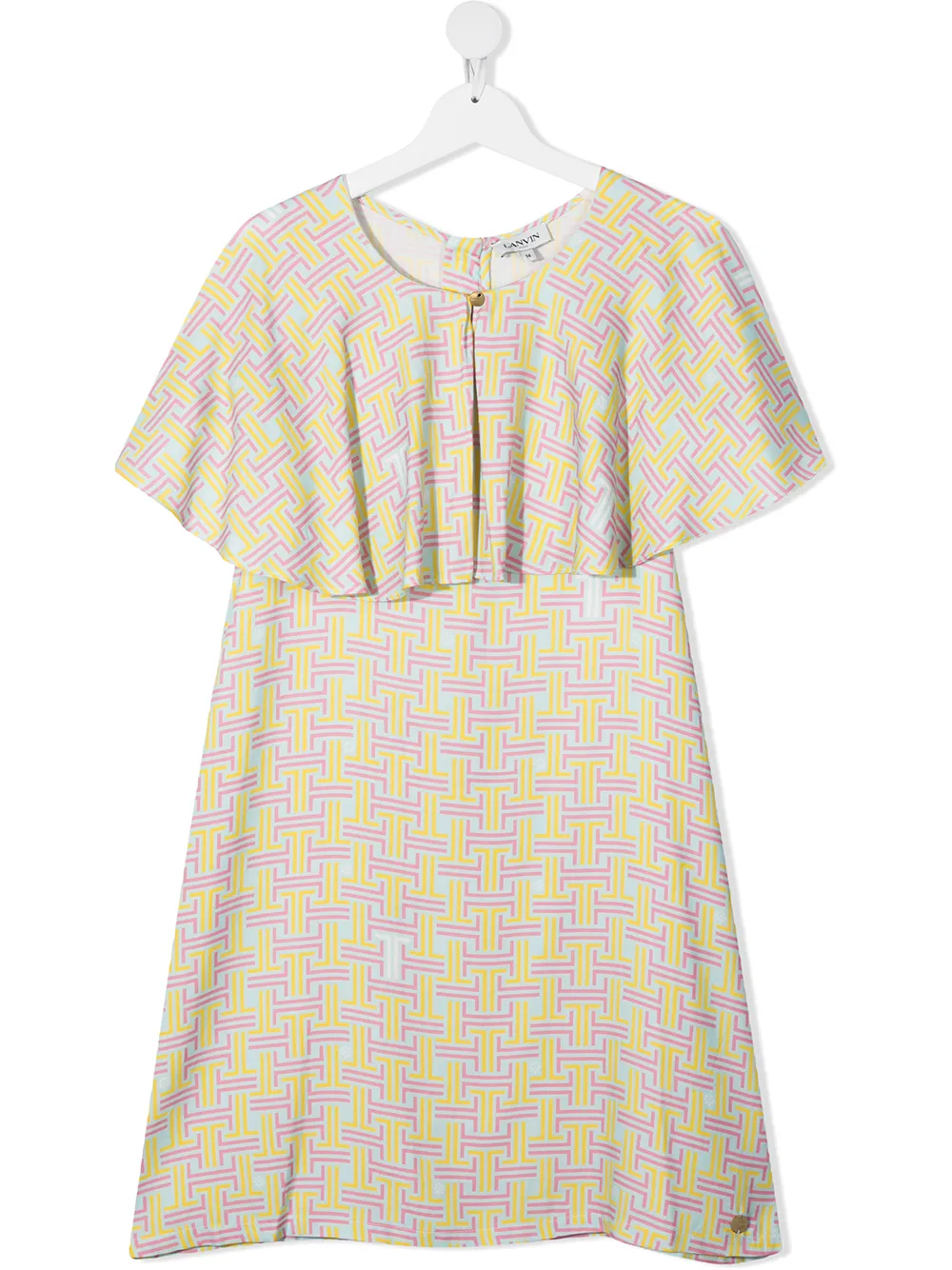 фото Lanvin enfant платье с абстрактным принтом
