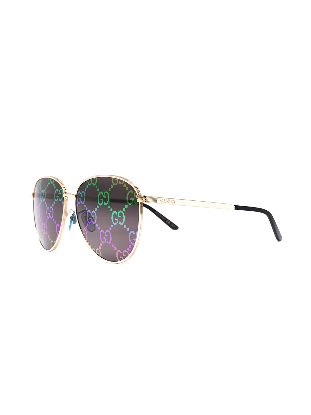 фото Gucci eyewear солнцезащитные очки gg0945 с узором на линзах