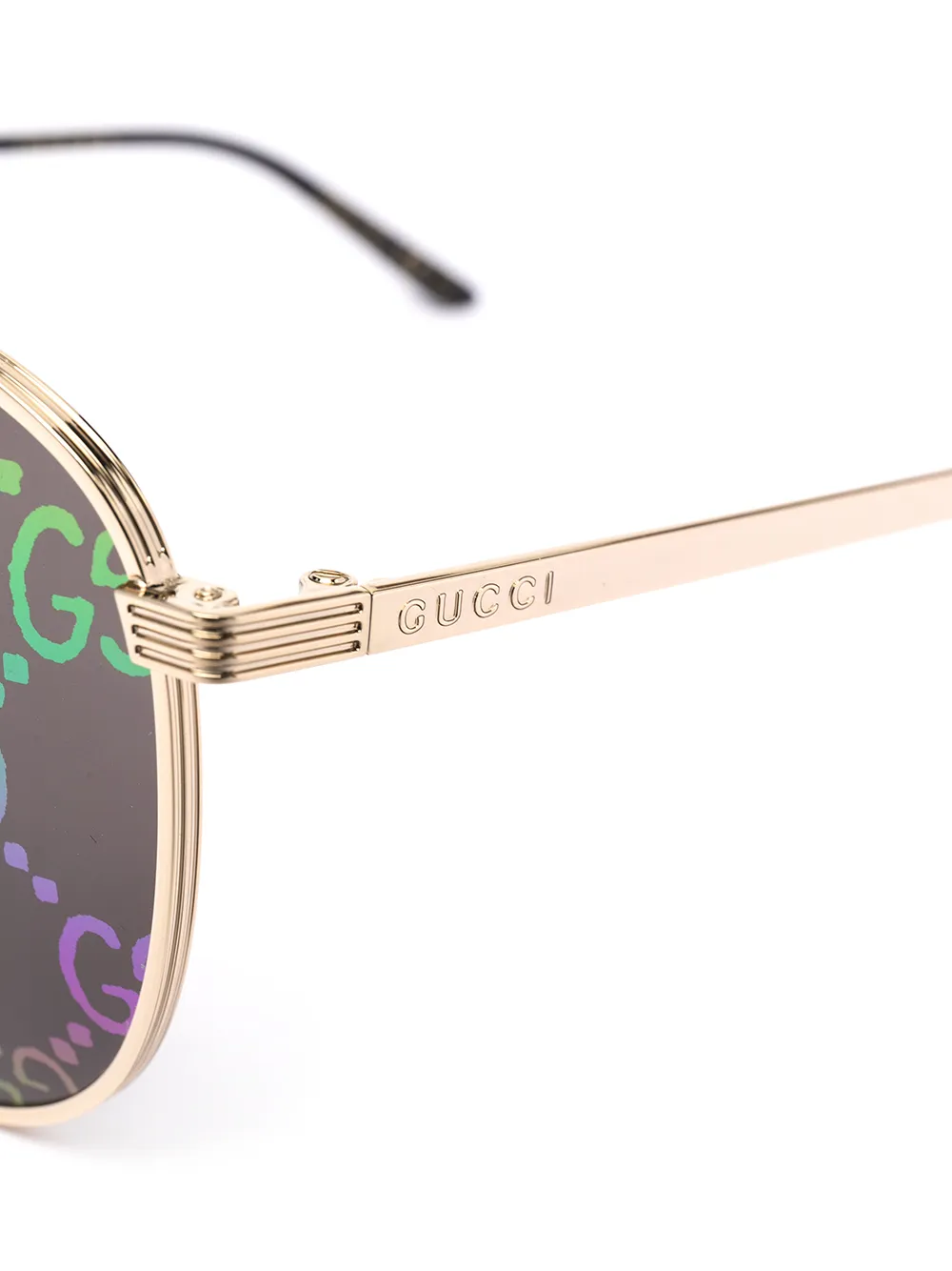 фото Gucci eyewear солнцезащитные очки gg0945 с узором на линзах