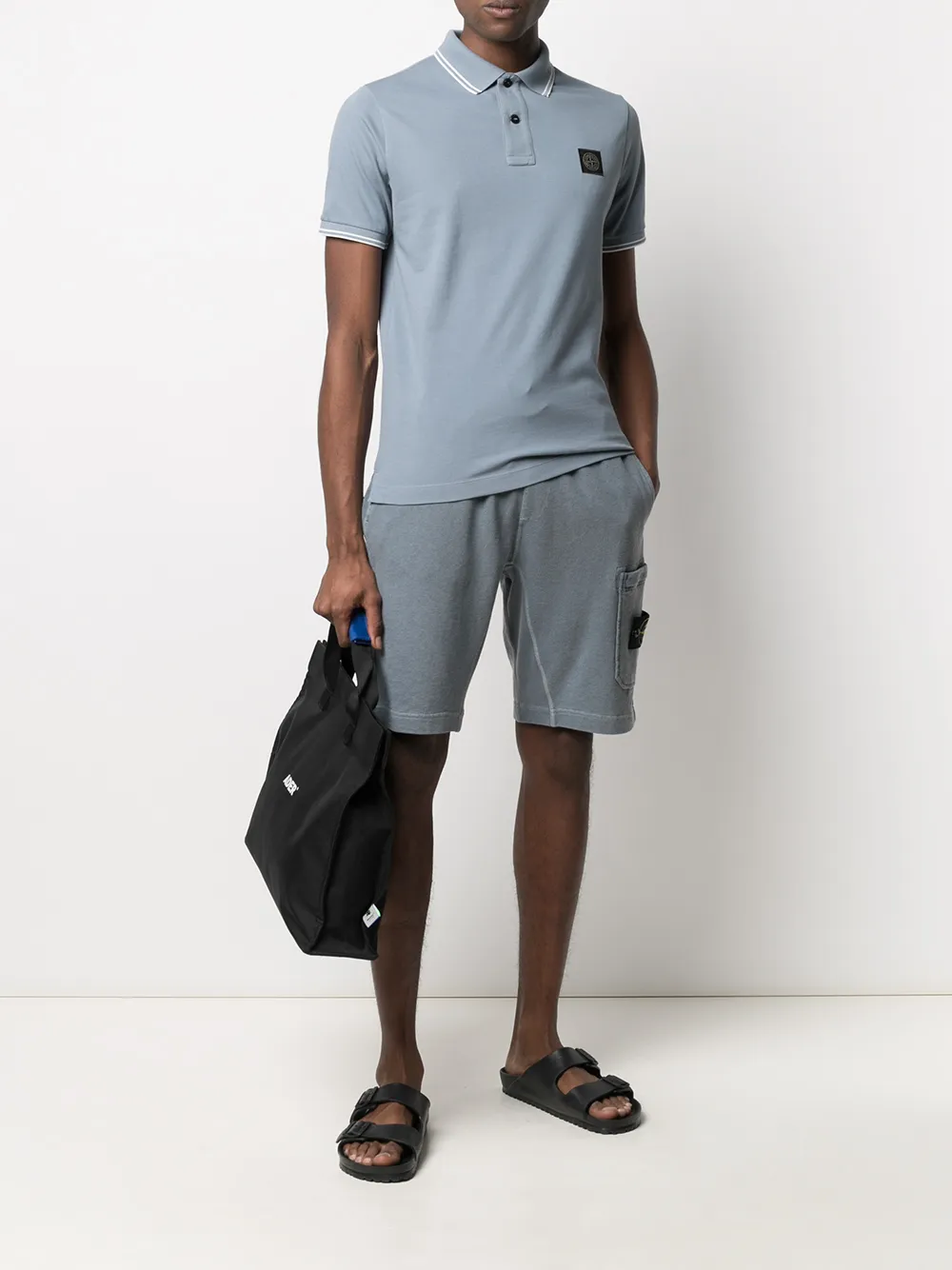 фото Stone island спортивные шорты с кулиской и нашивкой-логотипом