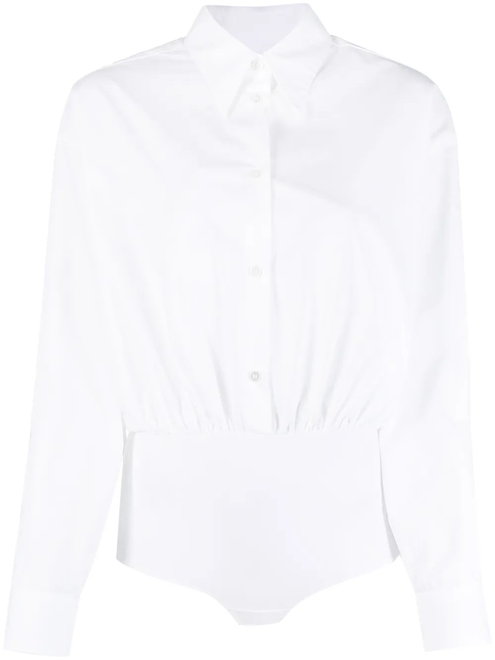 фото Mm6 maison margiela рубашка-боди строгого кроя