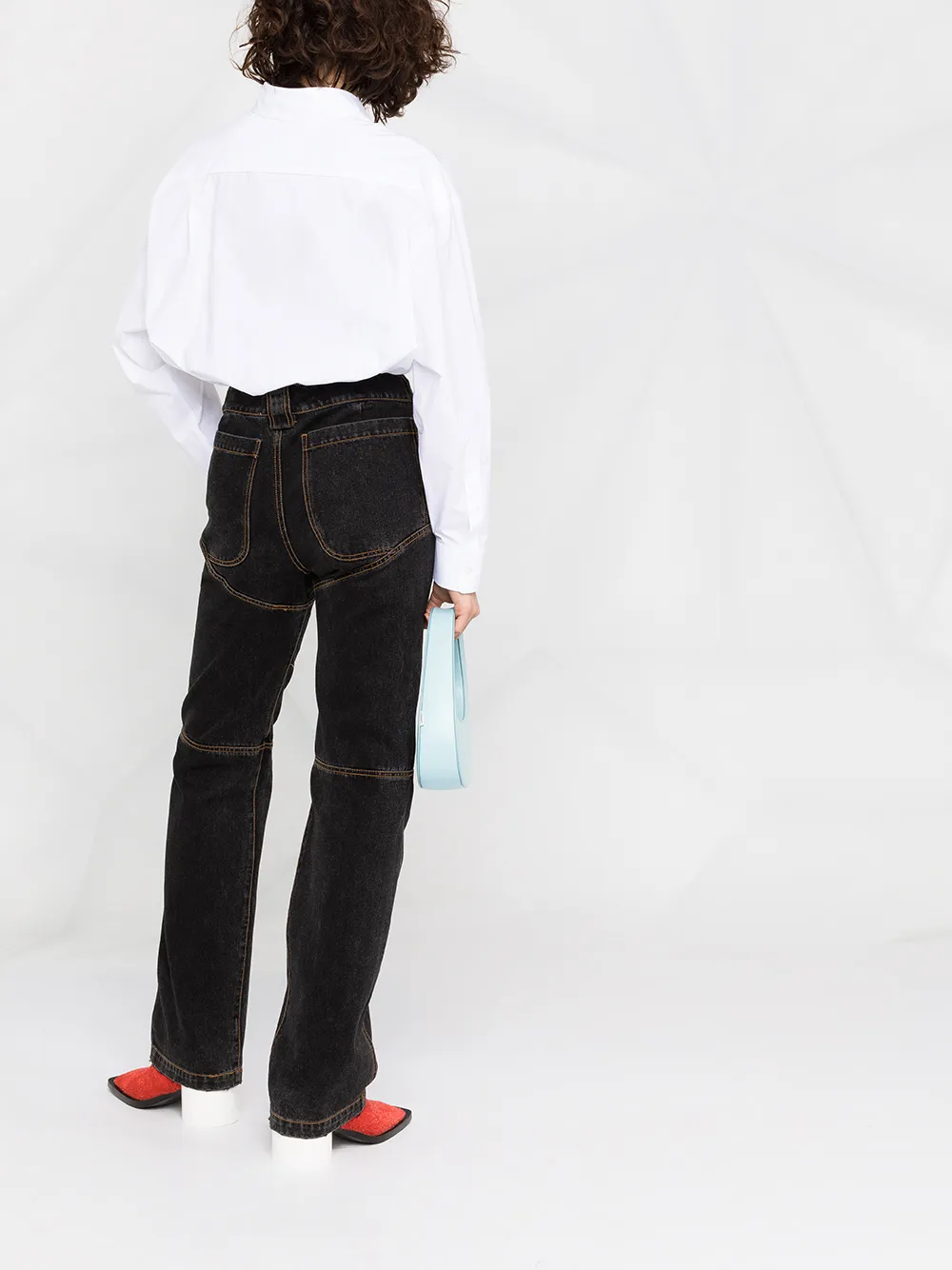 фото Mm6 maison margiela рубашка-боди строгого кроя