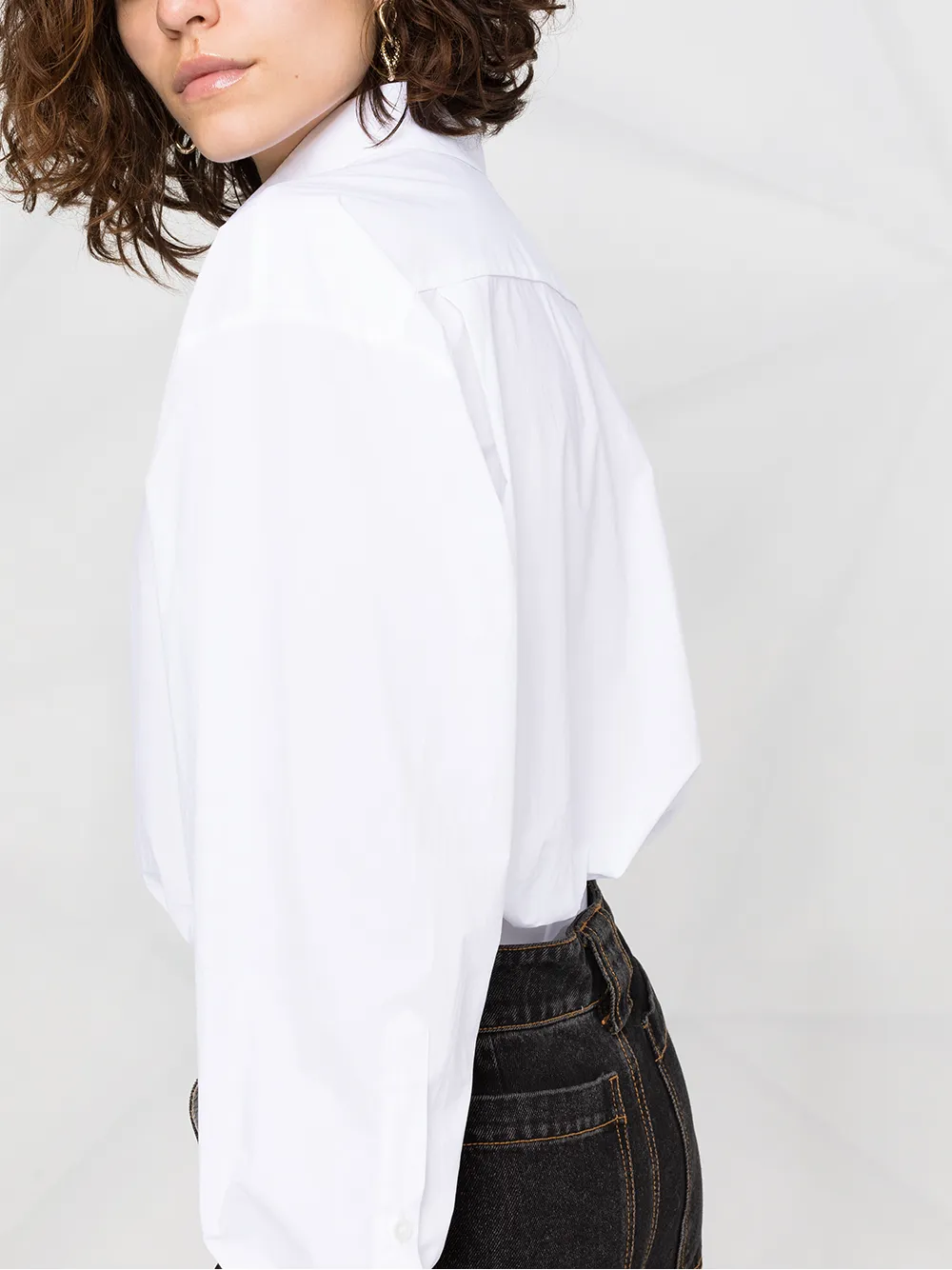 фото Mm6 maison margiela рубашка-боди строгого кроя