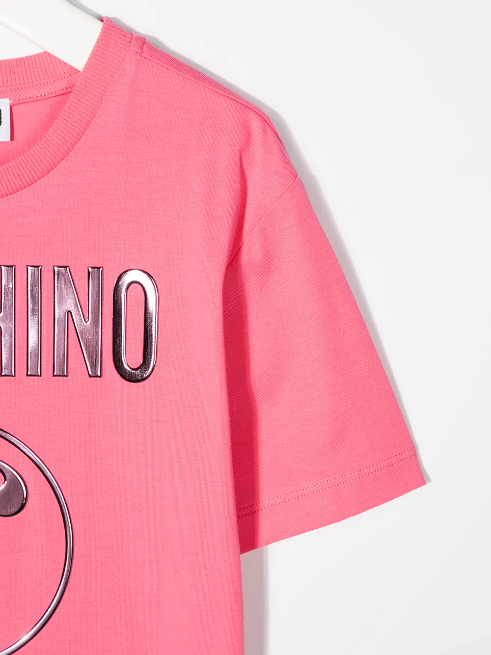 фото Moschino kids футболка с тисненым логотипом
