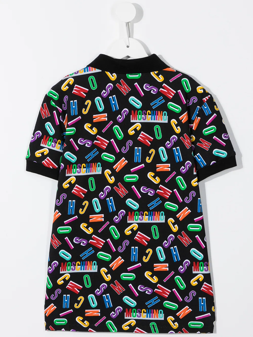 фото Moschino kids рубашка поло с логотипом
