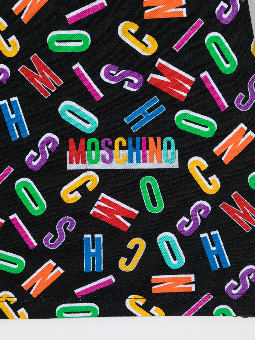 фото Moschino kids рубашка поло с логотипом
