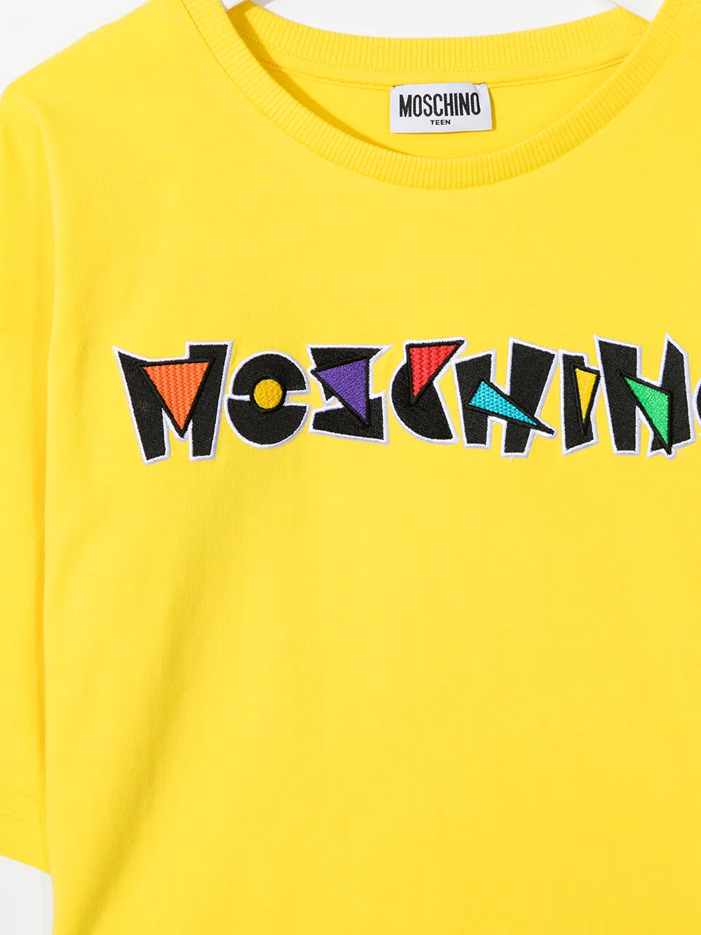 фото Moschino kids футболка с геометричным логотипом
