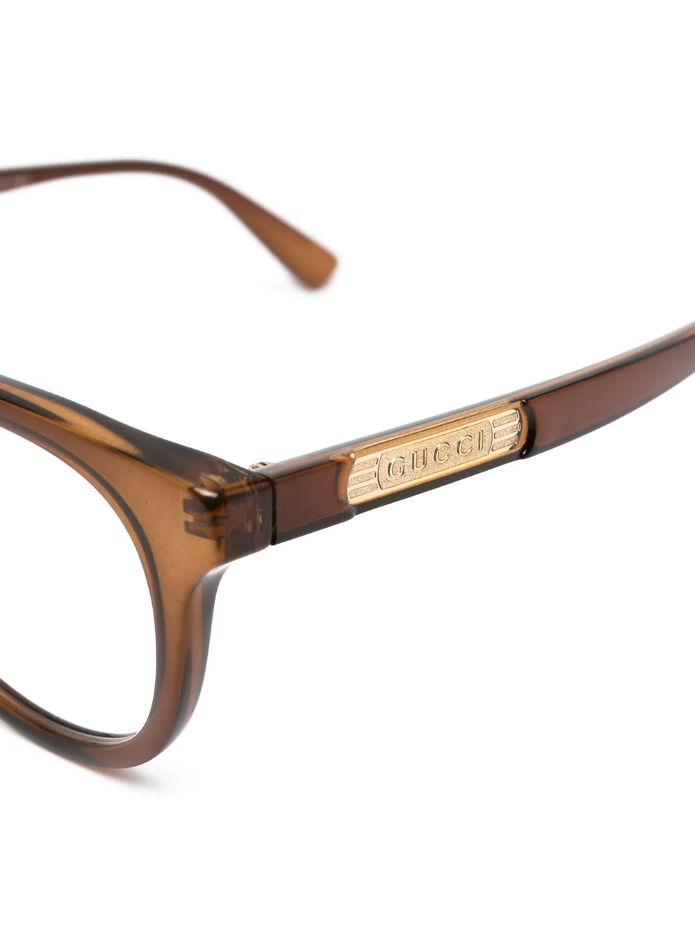 фото Gucci eyewear очки в оправе панто с логотипом