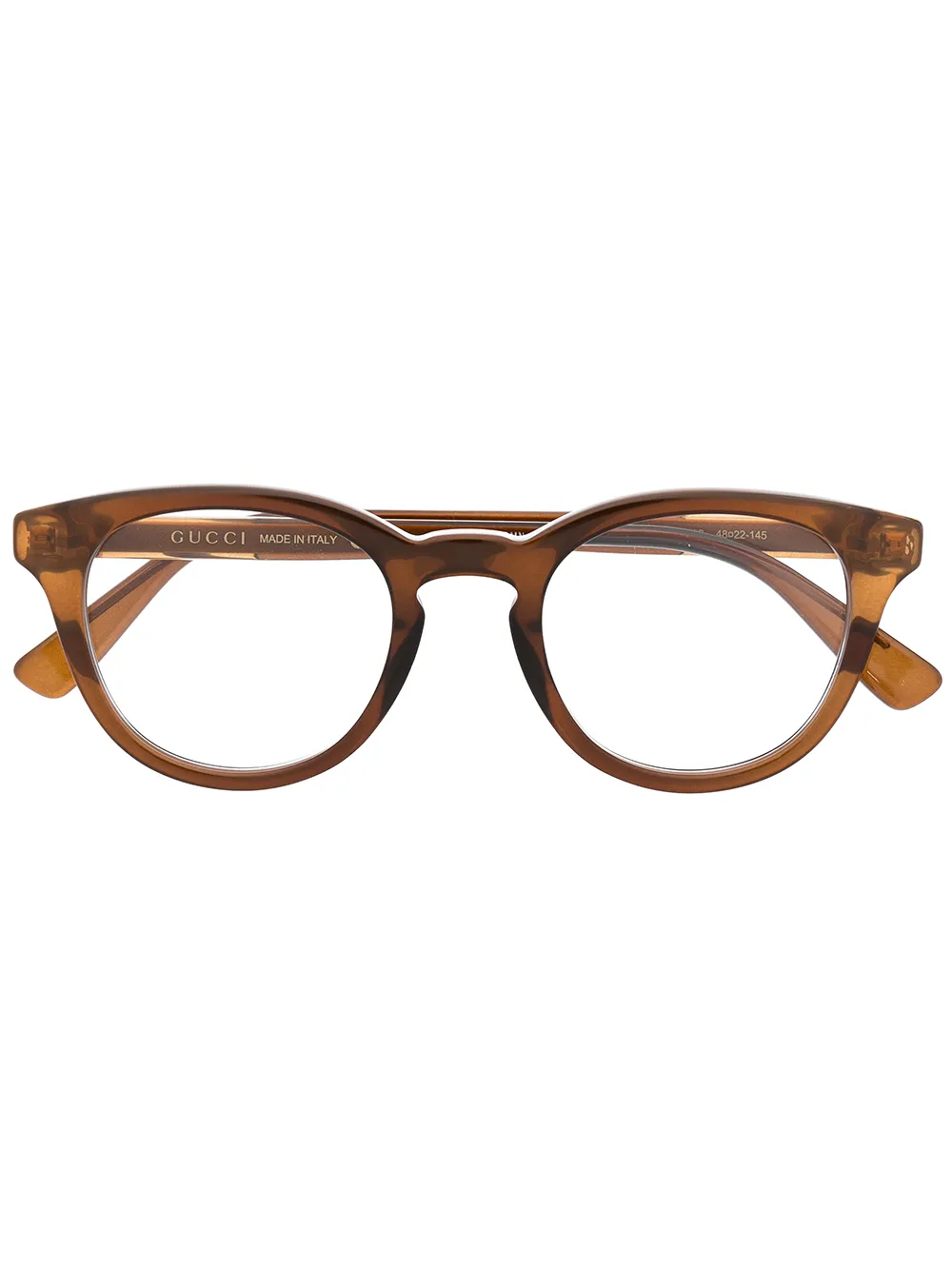 фото Gucci eyewear очки в оправе панто с логотипом