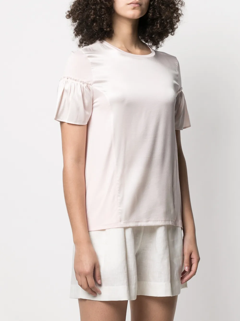 фото Boss футболка с короткими рукавами и сборками