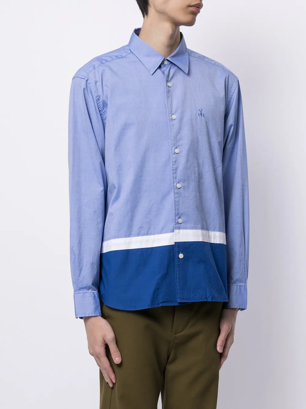 фото Sophnet. двухцветная рубашка на пуговицах