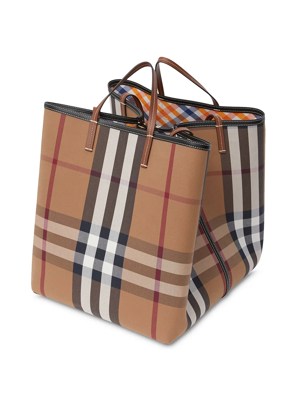 фото Burberry большая сумка-тоут в клетку