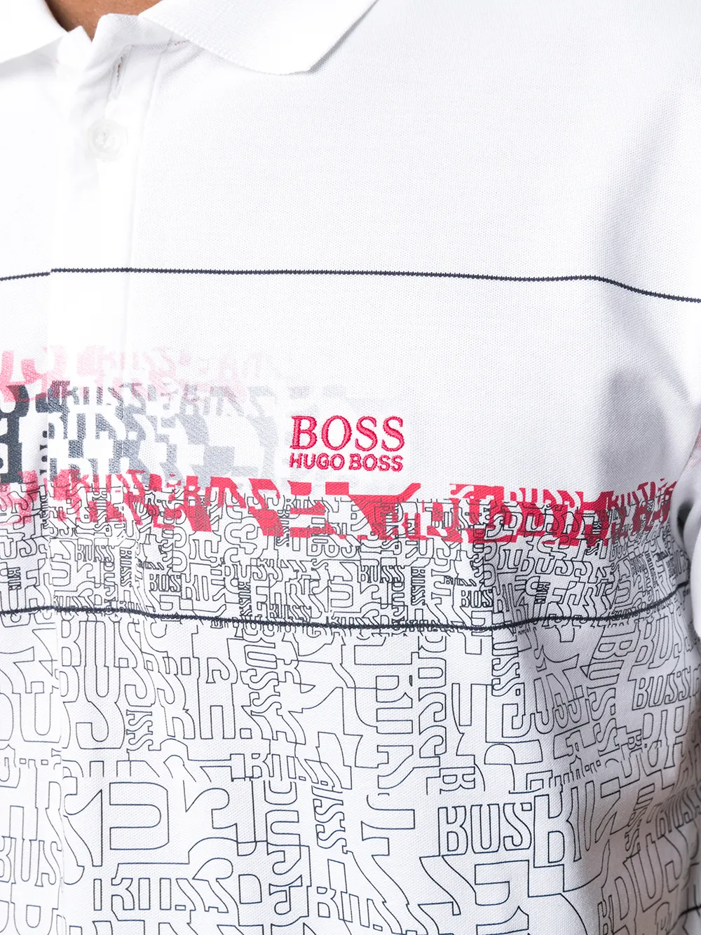 фото Boss hugo boss рубашка поло с графичным принтом