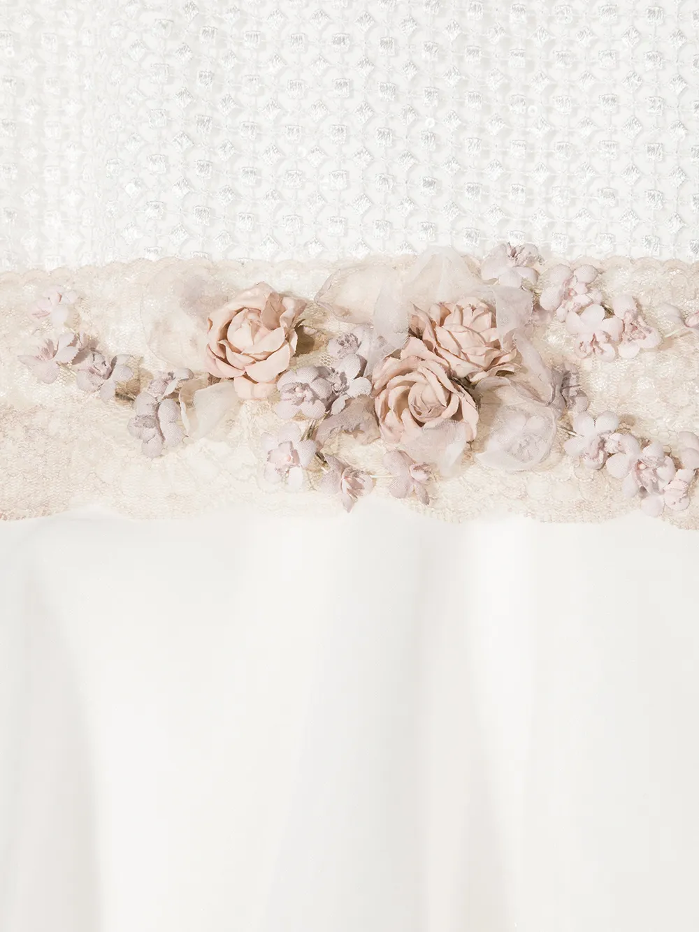 фото Mimilù платье с цветочной аппликацией и оборками