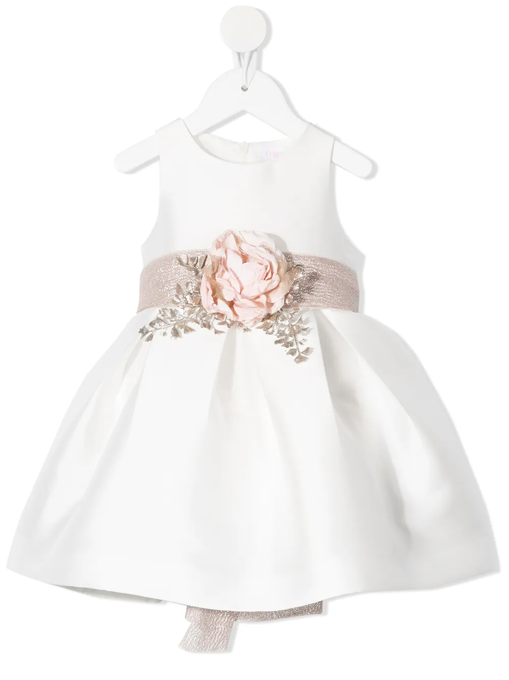 фото Mimilù расклешенное платье с цветочной аппликацией