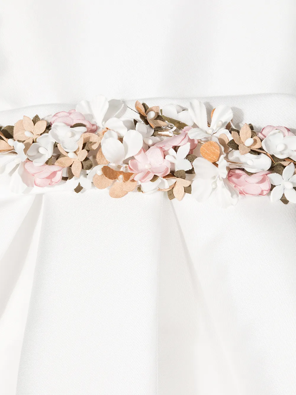 фото Mimilù расклешенное платье с цветочной аппликацией