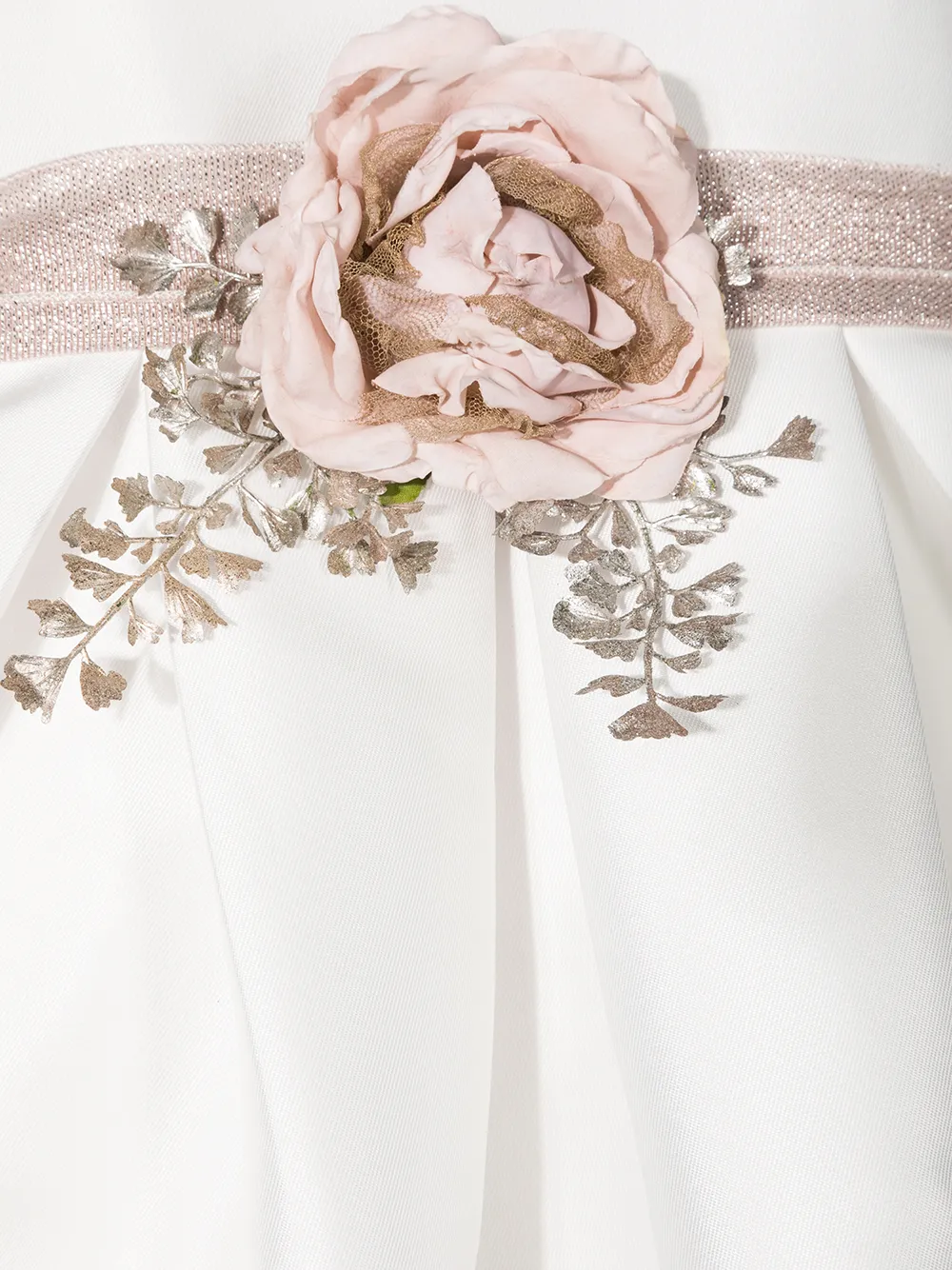 фото Mimilù расклешенное платье с цветочной аппликацией