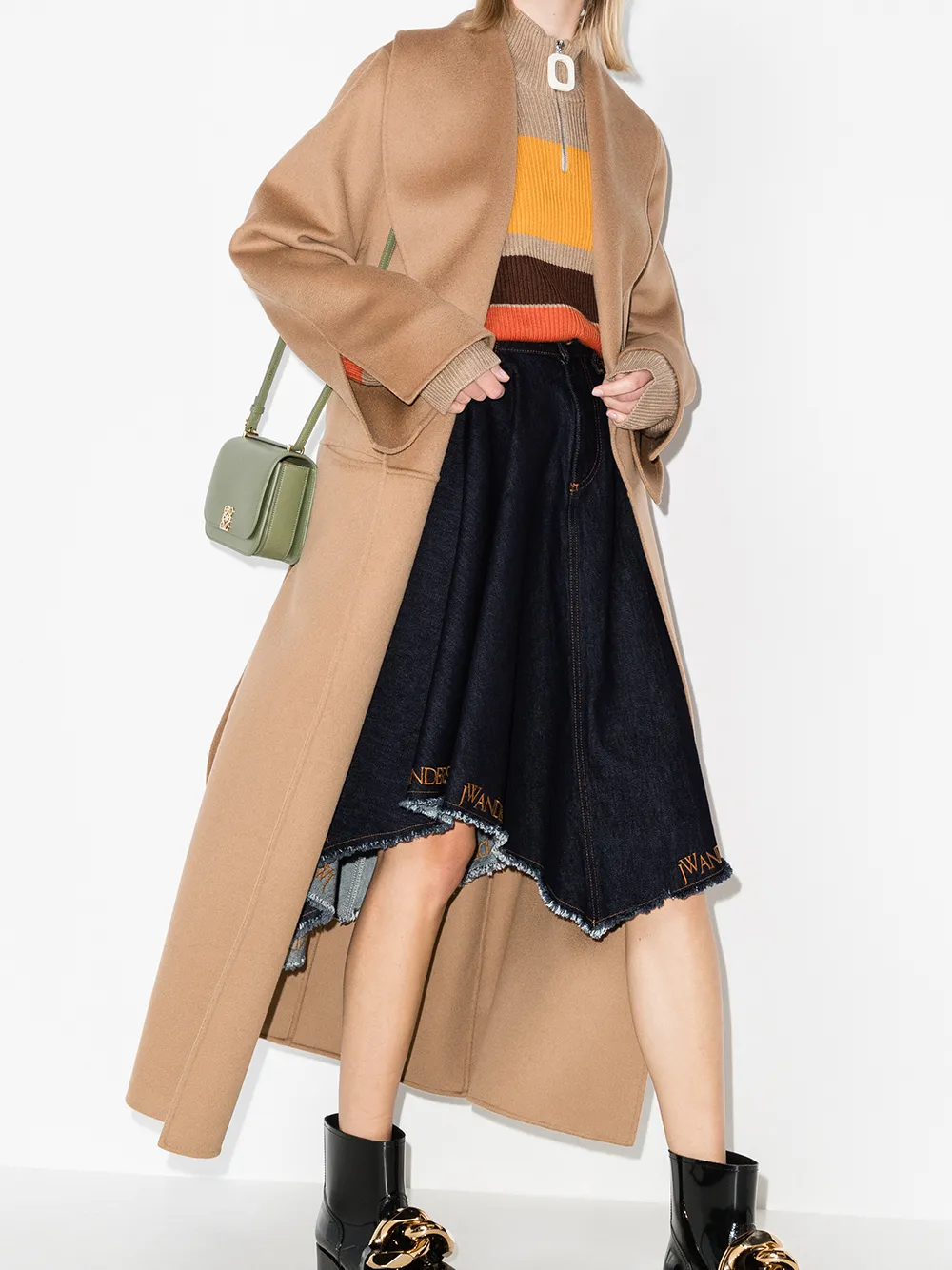 фото Jw anderson джинсовая юбка асимметричного кроя