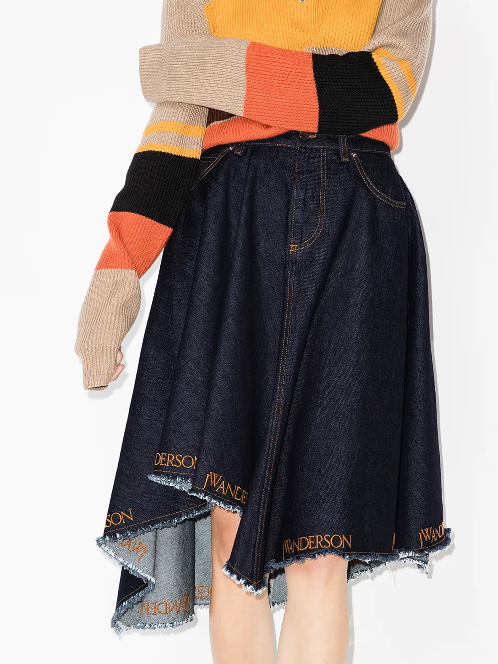 фото Jw anderson джинсовая юбка асимметричного кроя