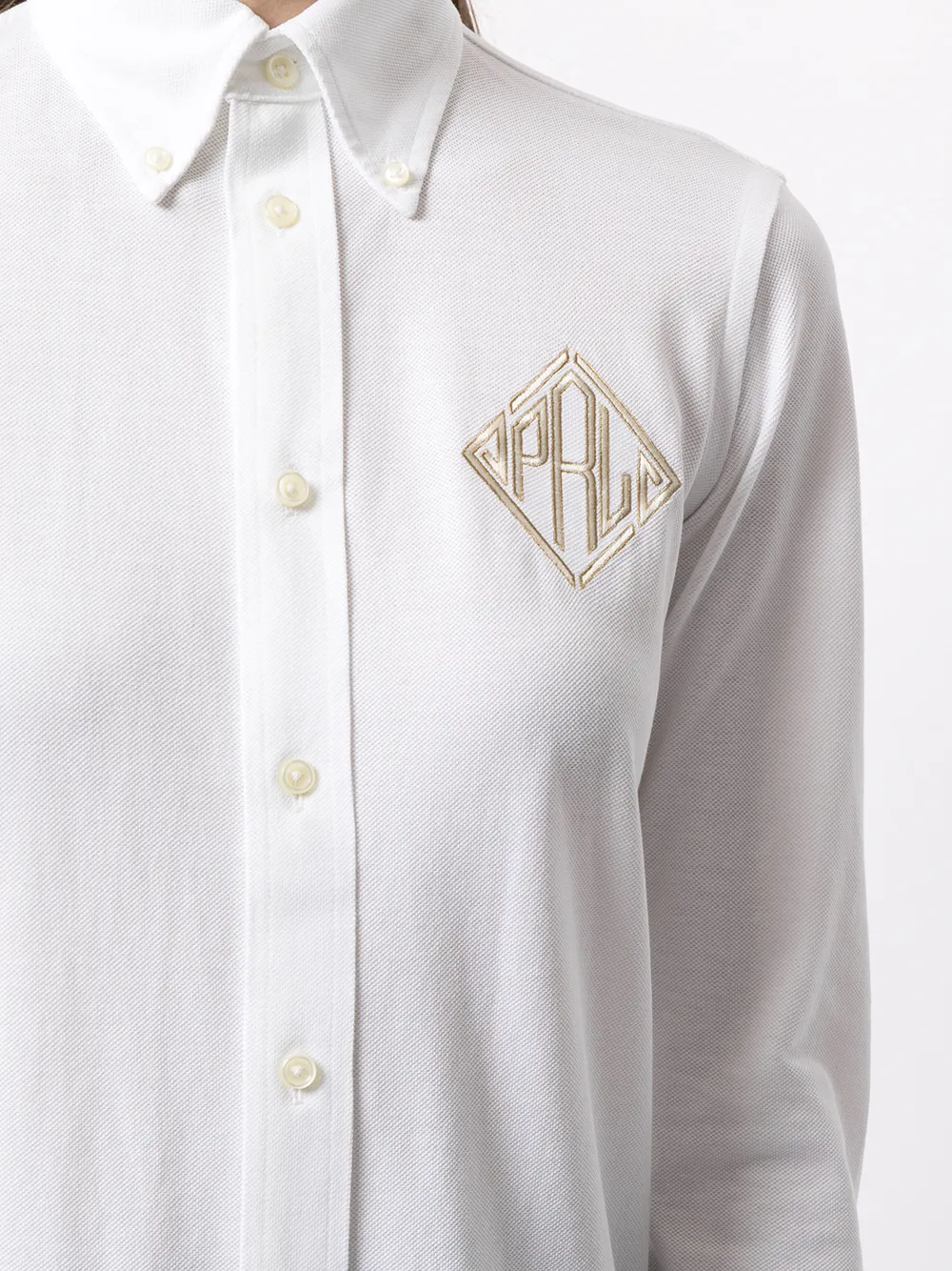 фото Polo ralph lauren рубашка с вышивкой и длинными рукавами