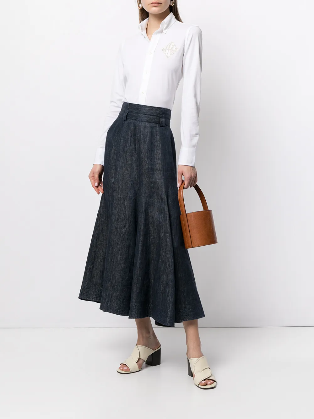 фото Polo ralph lauren рубашка с вышивкой и длинными рукавами