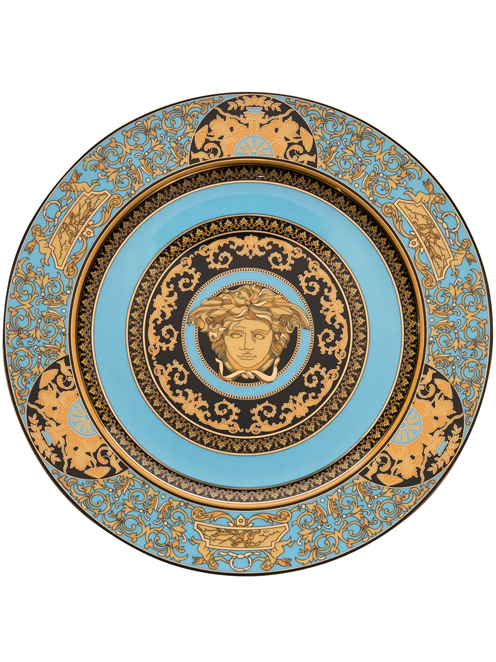 фото Versace tableware сервировочная тарелка medusa celest (30 см)